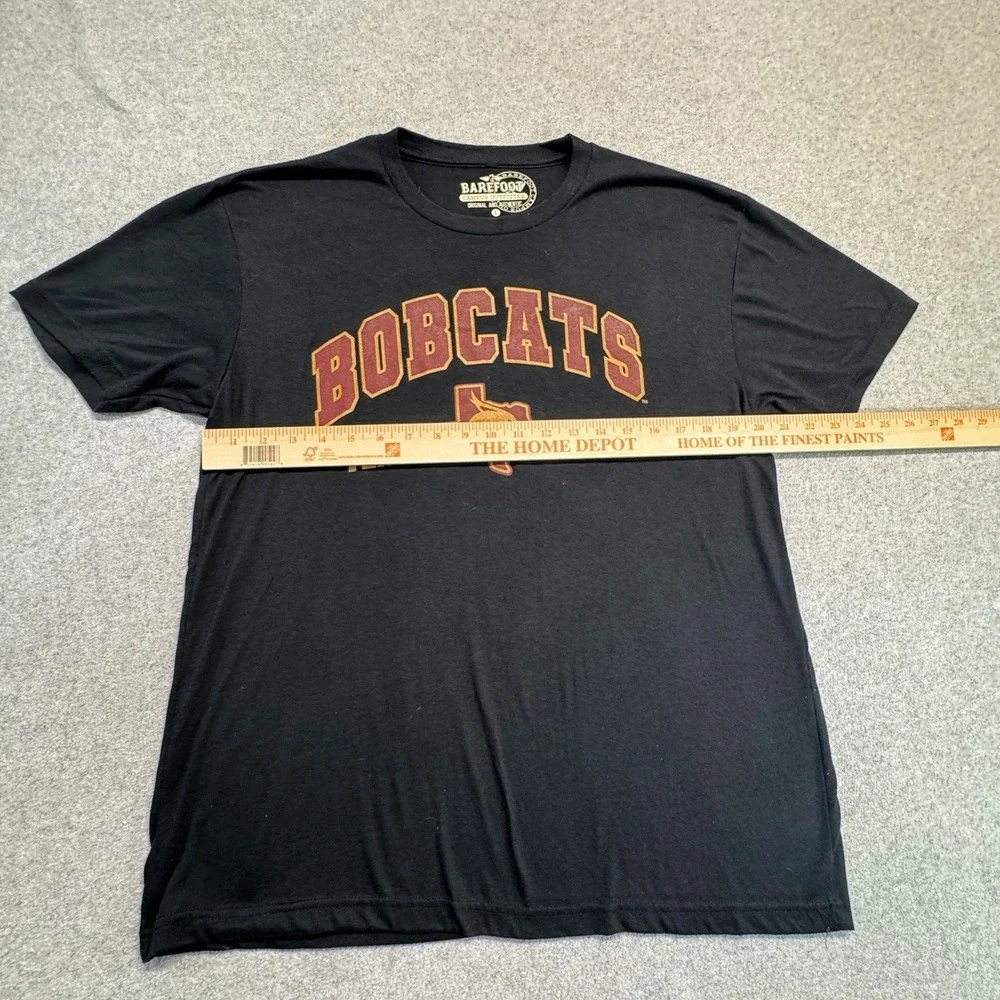 Barefoot T Shirt‎ Mens Large Black Texas State Bobcats Graphic Tee Short Sleeve